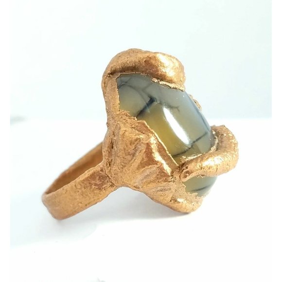 Tentacle copper agate Ring size 6.5 fantasy ring - Picture 10 of 12